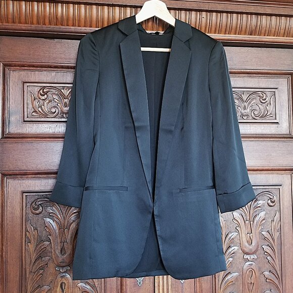 Satin Boyfriend Blazer - Picture 9 of 9